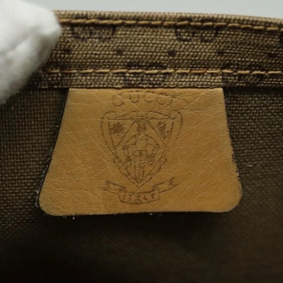 GUCCI Micro GG Canvas Tote Bag PVC Leather Beige Auth yk15747 - Picture 11 of 15